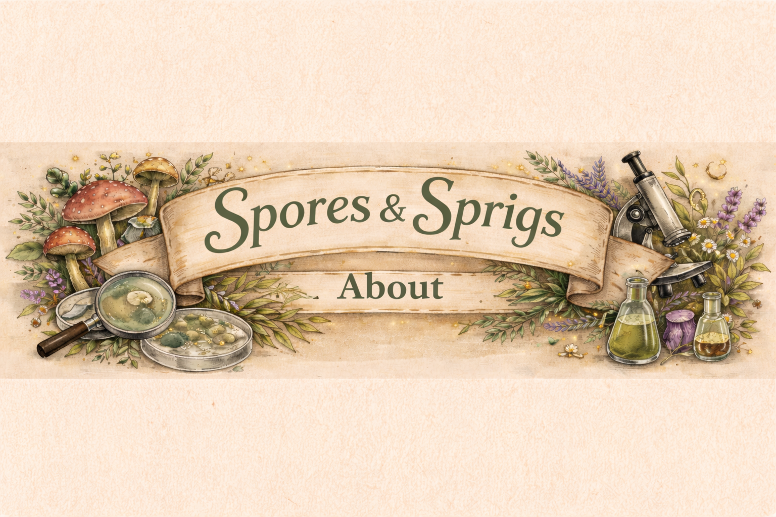 Spores & Sprigs banner